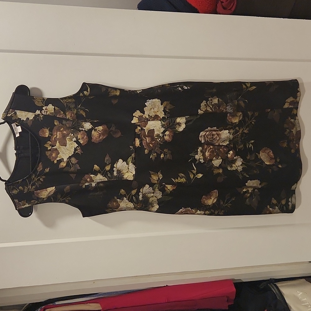 Black Floral Cocktail Dress